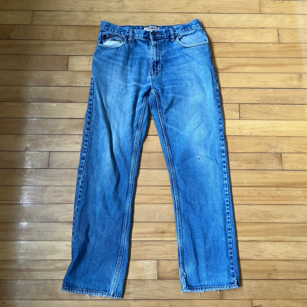 Vintage Big Mac Workwear Mens Blue Straight Leg Denim Jeans Medium Wash 34x30